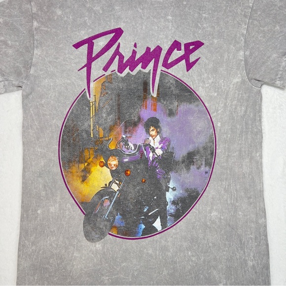Official Prince Tee Shirt Purple Rain Womens XS Grey Short Sleeve - Picture 3 of 8